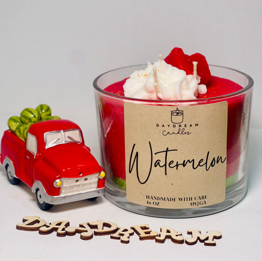 Watermelon , 3-wick, Scented Candle by Daydream Candles